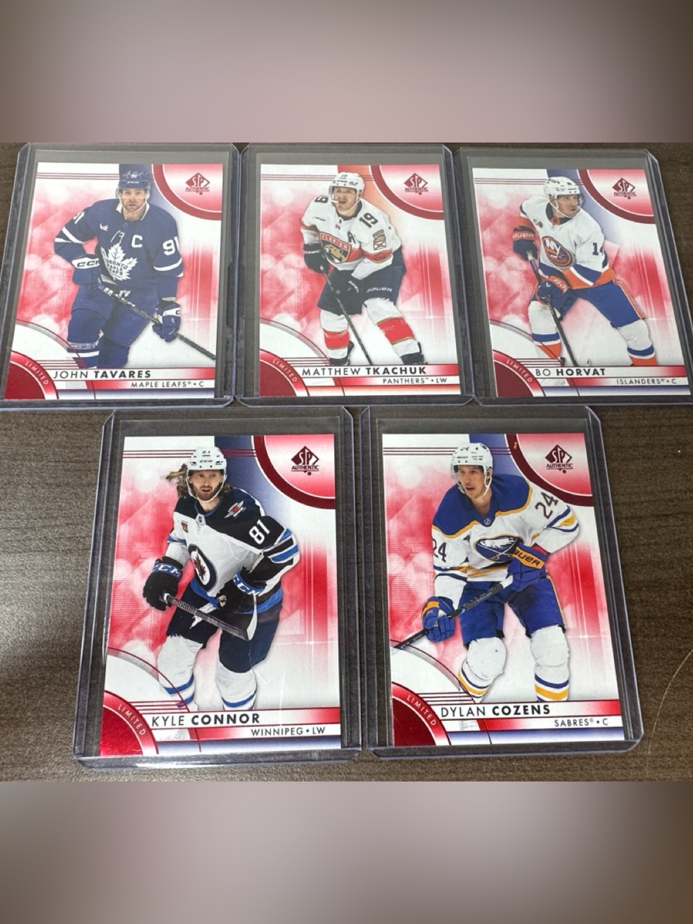 SP Authentic Hockey Card Lot - Red Accent (5)
